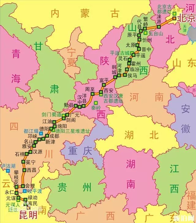 108国道起点跟终点 经过哪些城市-附地图