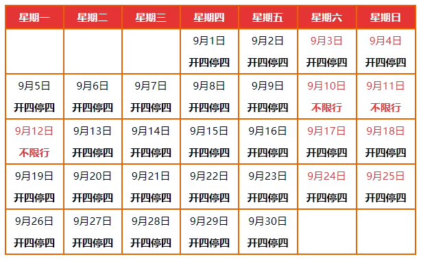 广州限行2022最新规定9月